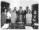 Mickey Leland with Washington staff by The Mickey Leland Papers & Collection Addendum. (Texas Southern University, 2018)