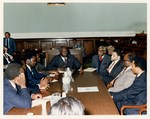 Mickey Leland in Kenya at meeting with Daniel Moi by The Mickey Leland Papers & Collection Addendum. (Texas Southern University, 2018)