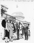 Mickey Leland with interns on steps of the capitol by The Mickey Leland Papers & Collection Addendum. (Texas Southern University, 2018)