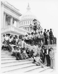 Mickey Leland with Robert C. Eckhardt and Children on steps of U.S. Capitol by The Mickey Leland Papers & Collection Addendum. (Texas Southern University, 2018)